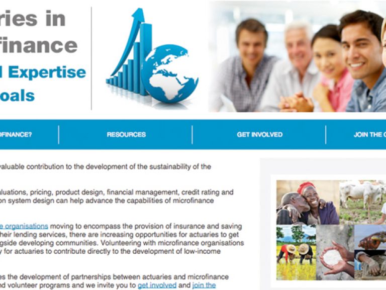 Thumbnail for Actuarial Expertise, Social Goals – The Launch of the Institute Microfinance Website