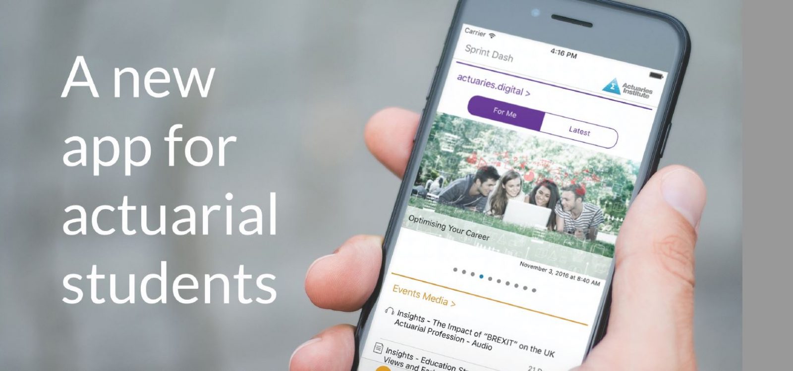 Actuarial Students Sprint Ahead with new Student App